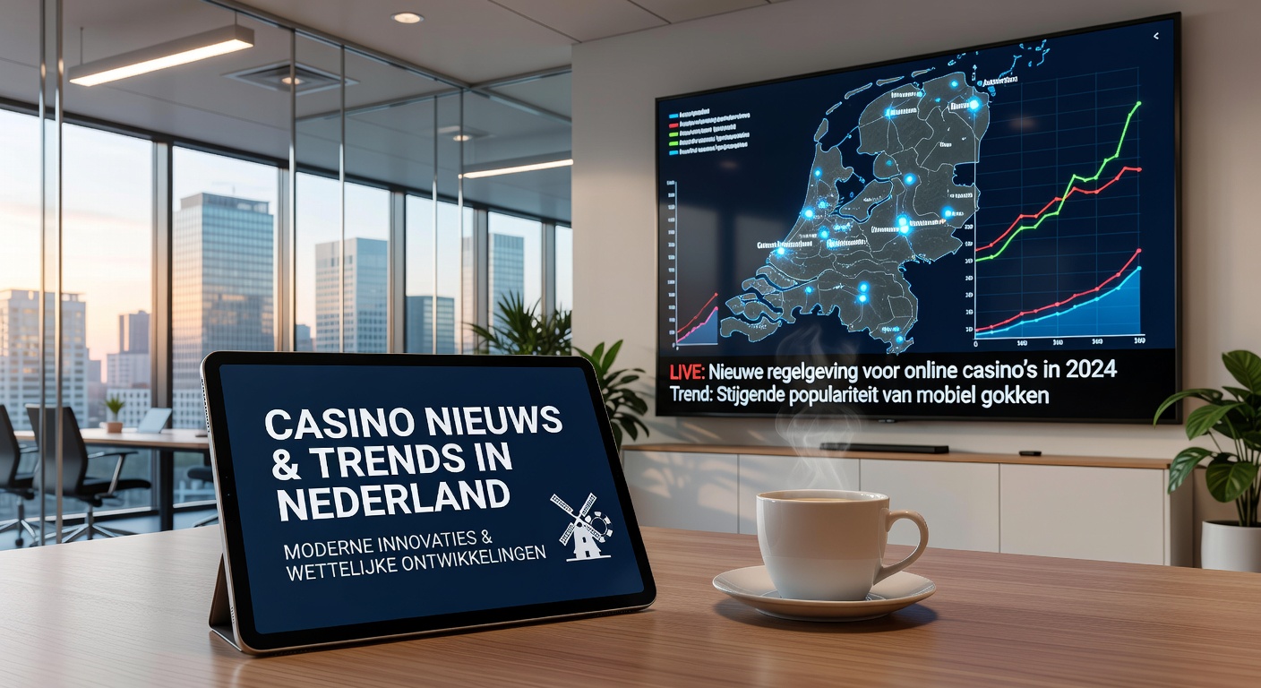 Logo van de Kansspelautoriteit met boete-icoon en online casino-sites op de achtergrond