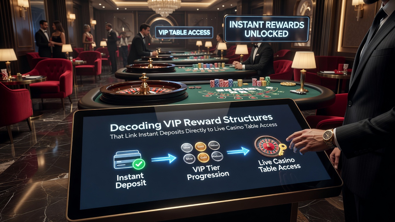 Diagram van slot bonus triggers en live tafel toegang via VIP beloningen