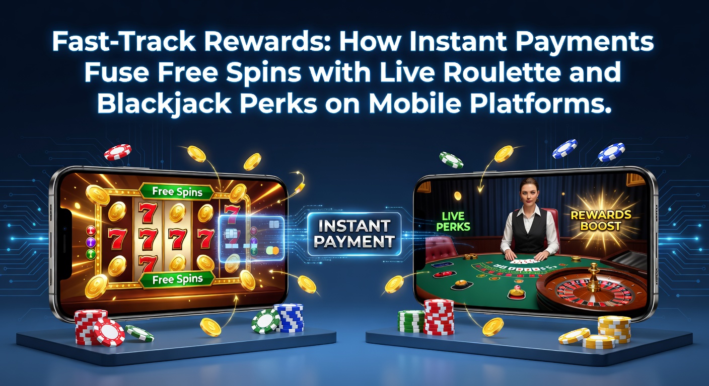 Smartphone met live roulette en free spins promotie op een online casino app, instant betaalopties zichtbaar op het scherm