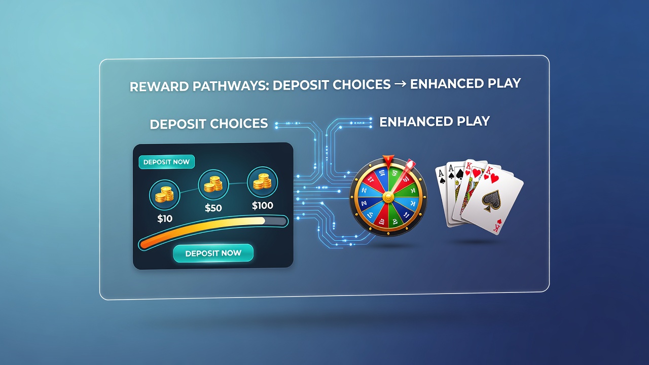 Speler die mobiel blackjack speelt met zichtbare beloningsindicatoren na een storting