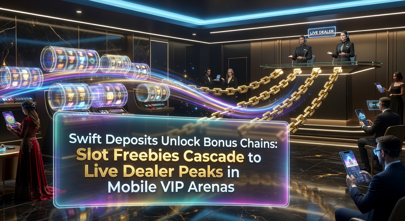 Grafiek van bonusketens die van slots naar live dealer games vloeien via snelle mobiele deposits