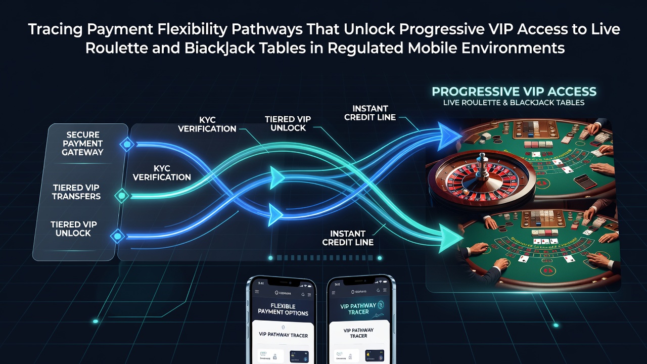 Mobiele app-interface met betalingsopties en live roulette tafel